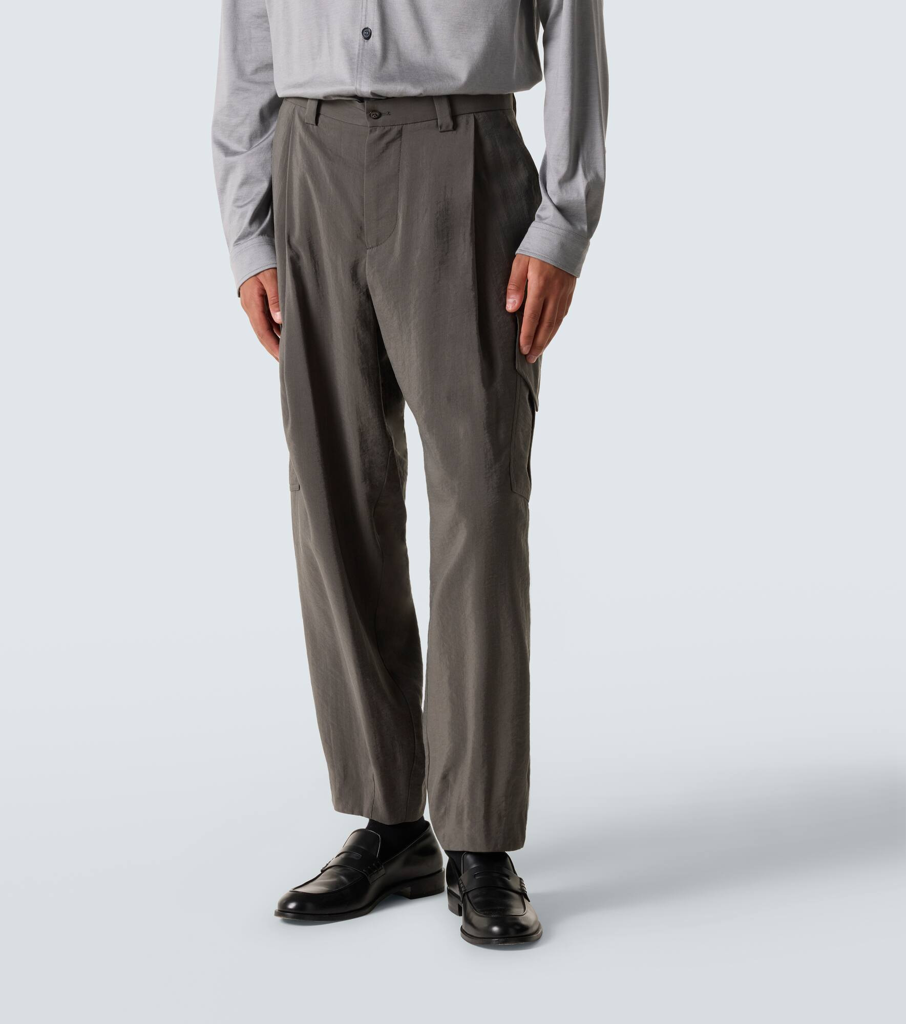 Silk-blend cargo pants - 3
