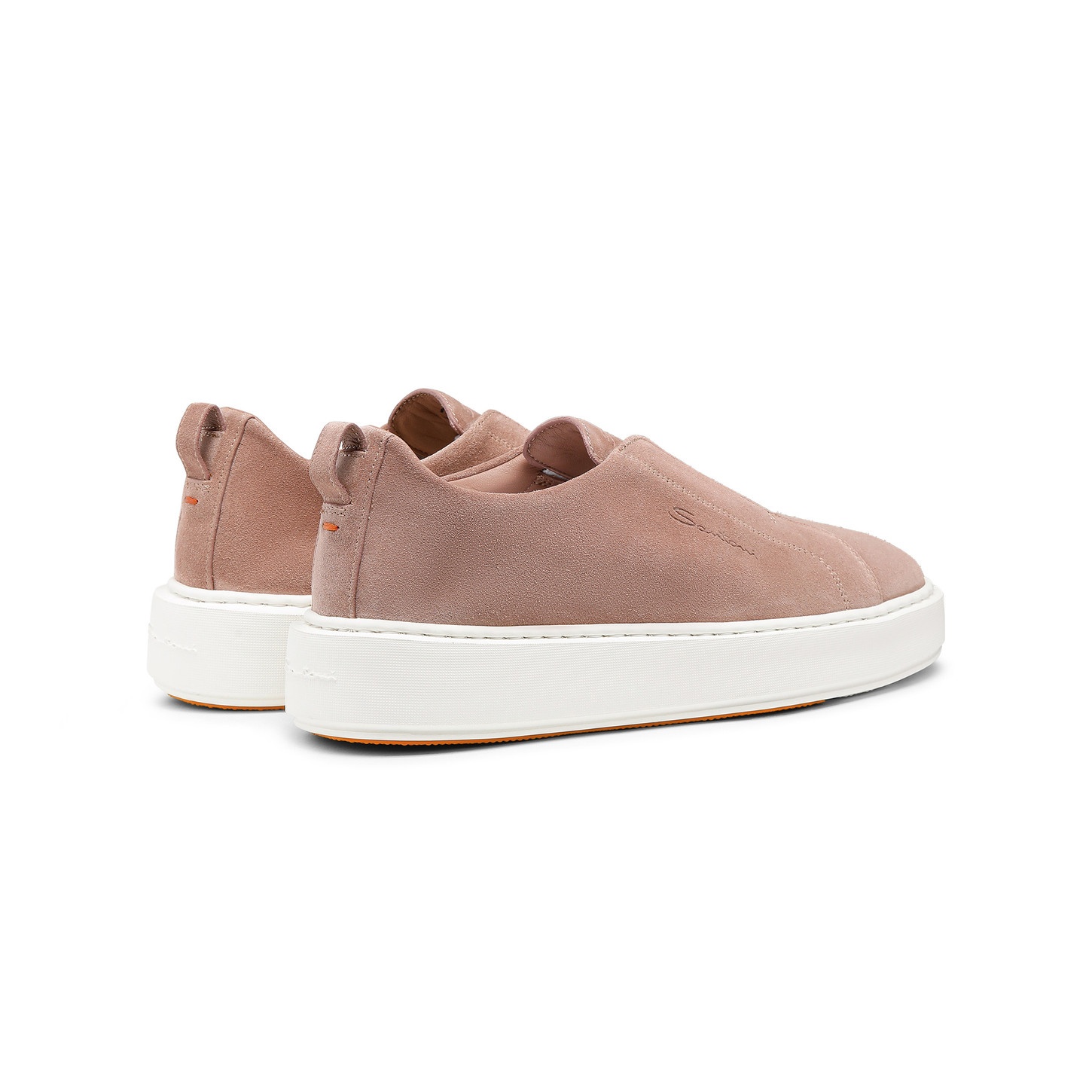 Women's pink suede slip-on sneaker - 4
