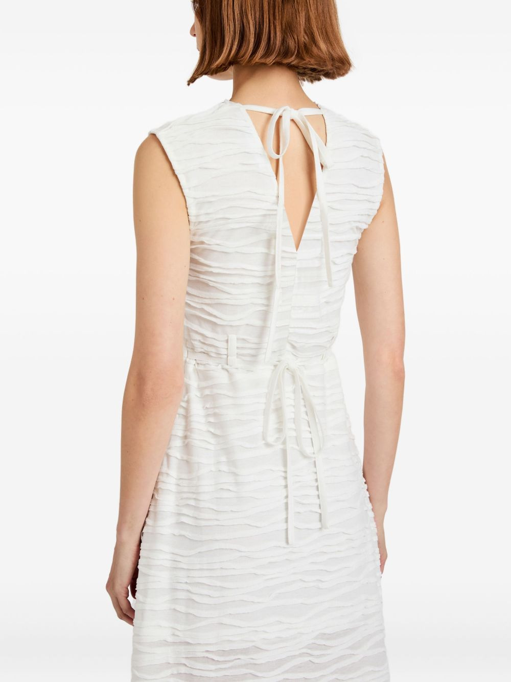 Laura textured sleeveless midi dress - 5