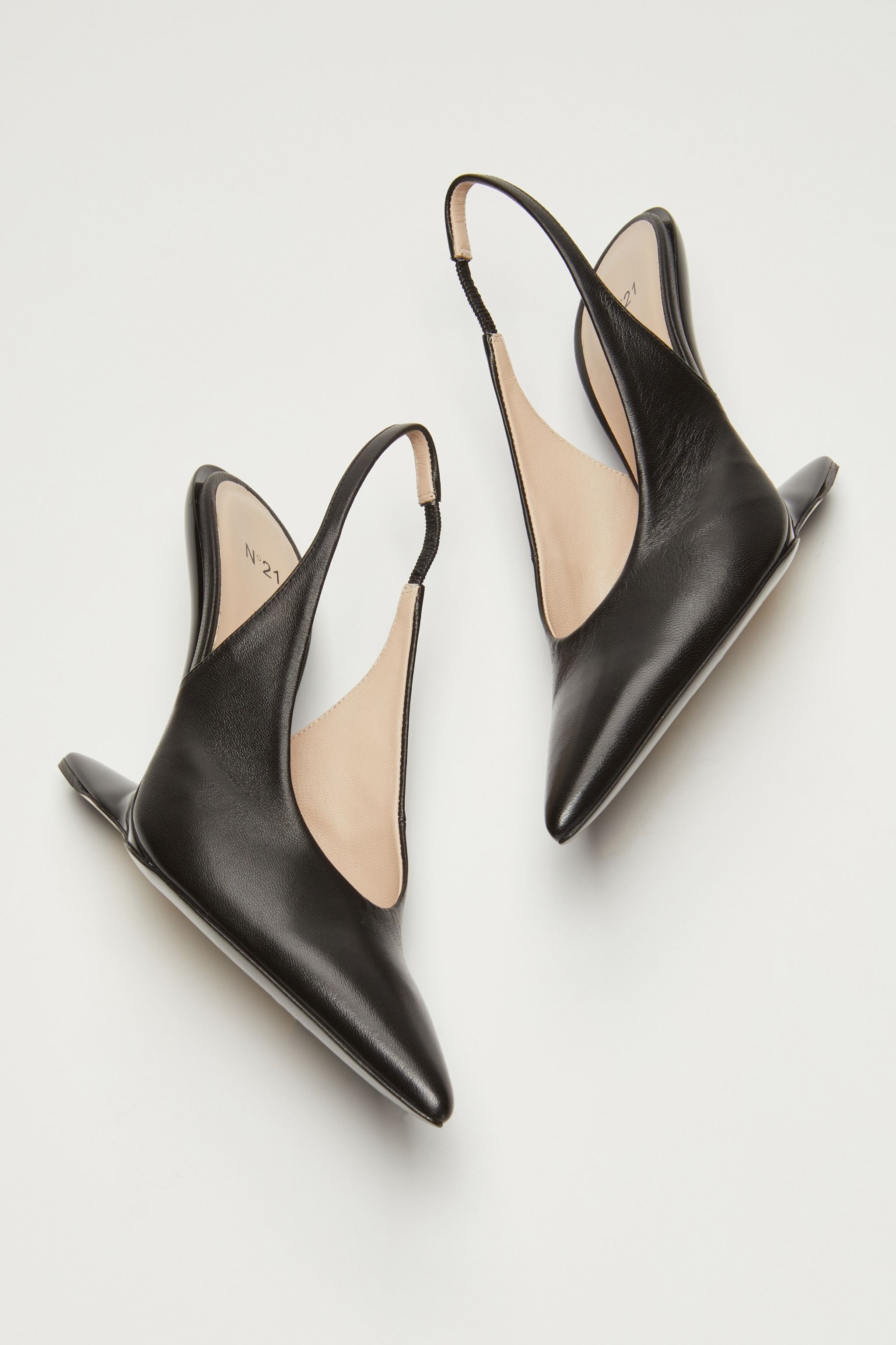 SLINGBACK LEATHER PUMPS - 4