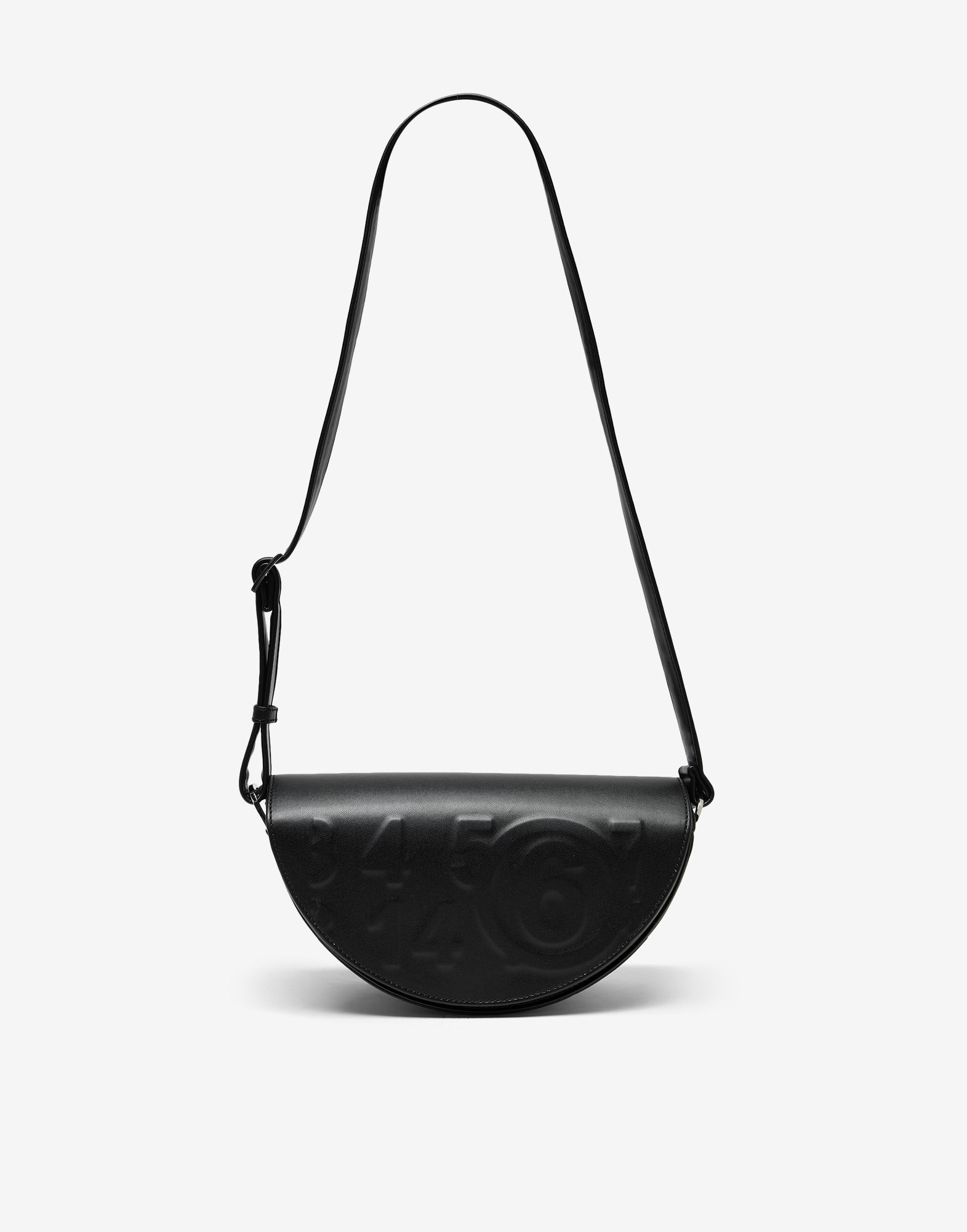 Embossed logo faux leather bag - 5