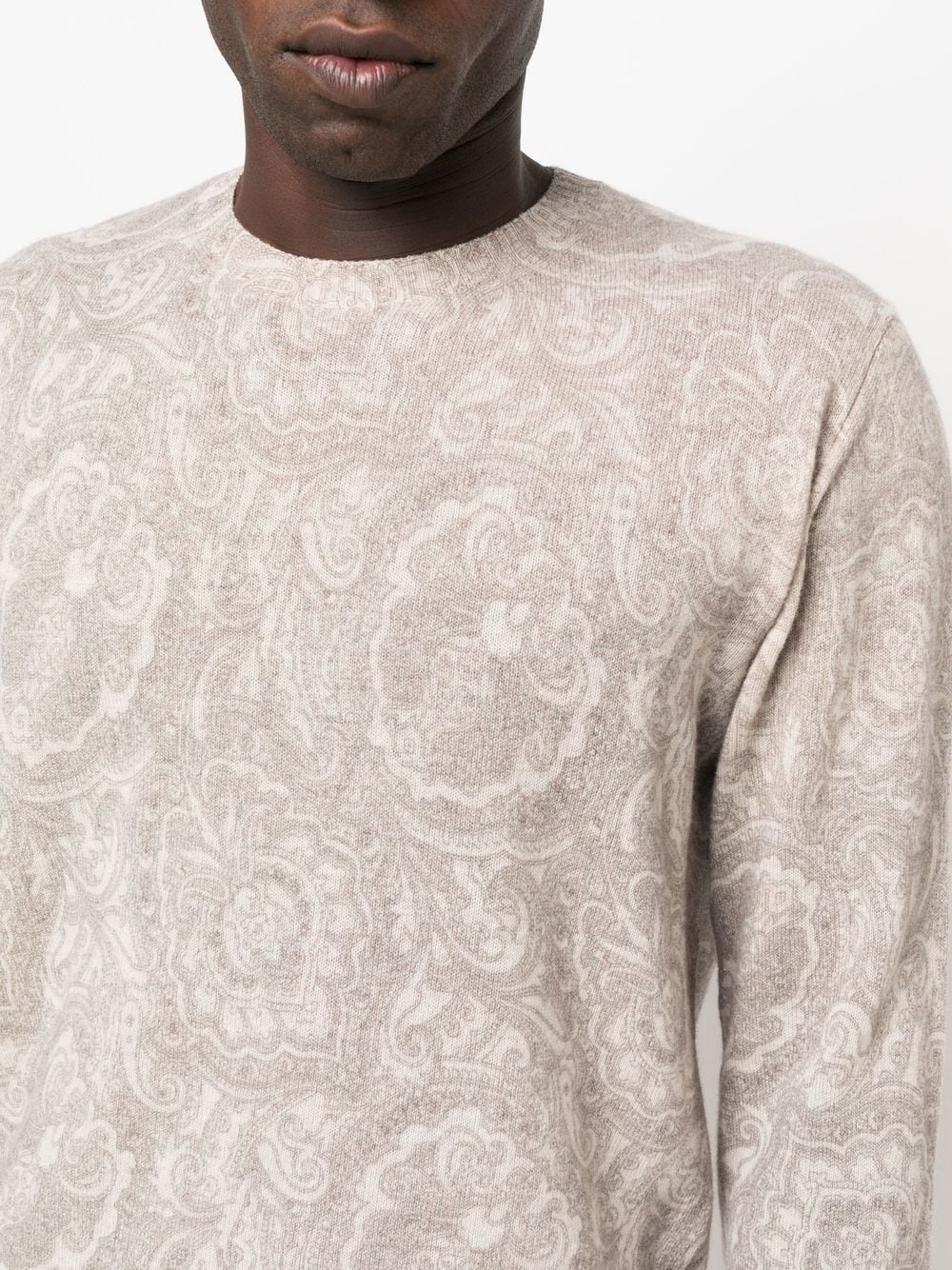 paisley-print knitted jumper - 5