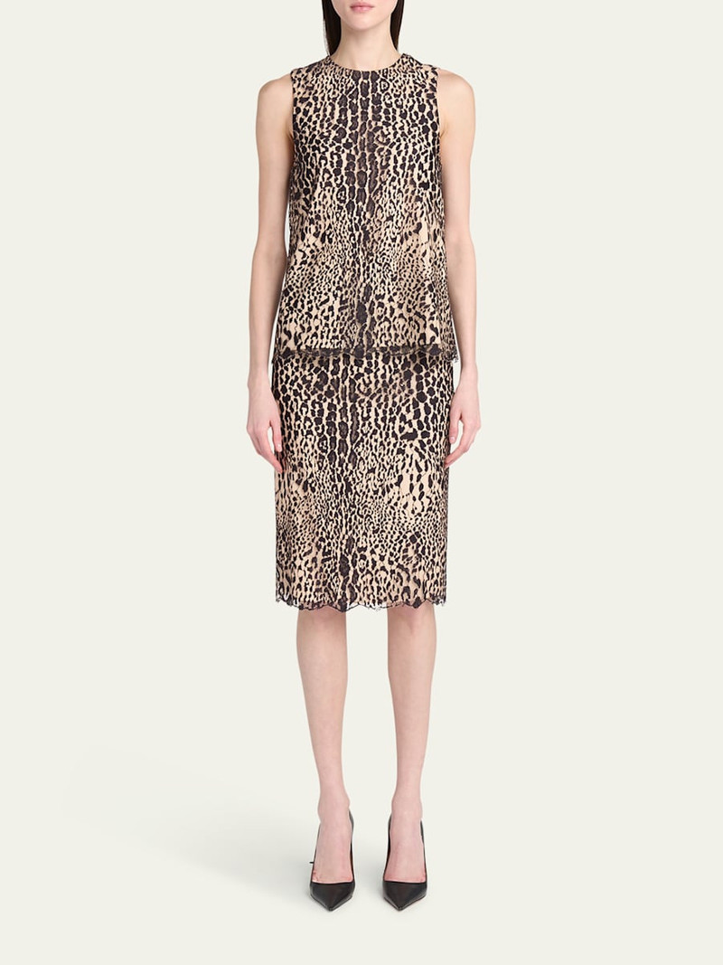 TOM FORD Leopard Lace Sleeveless Top outlook