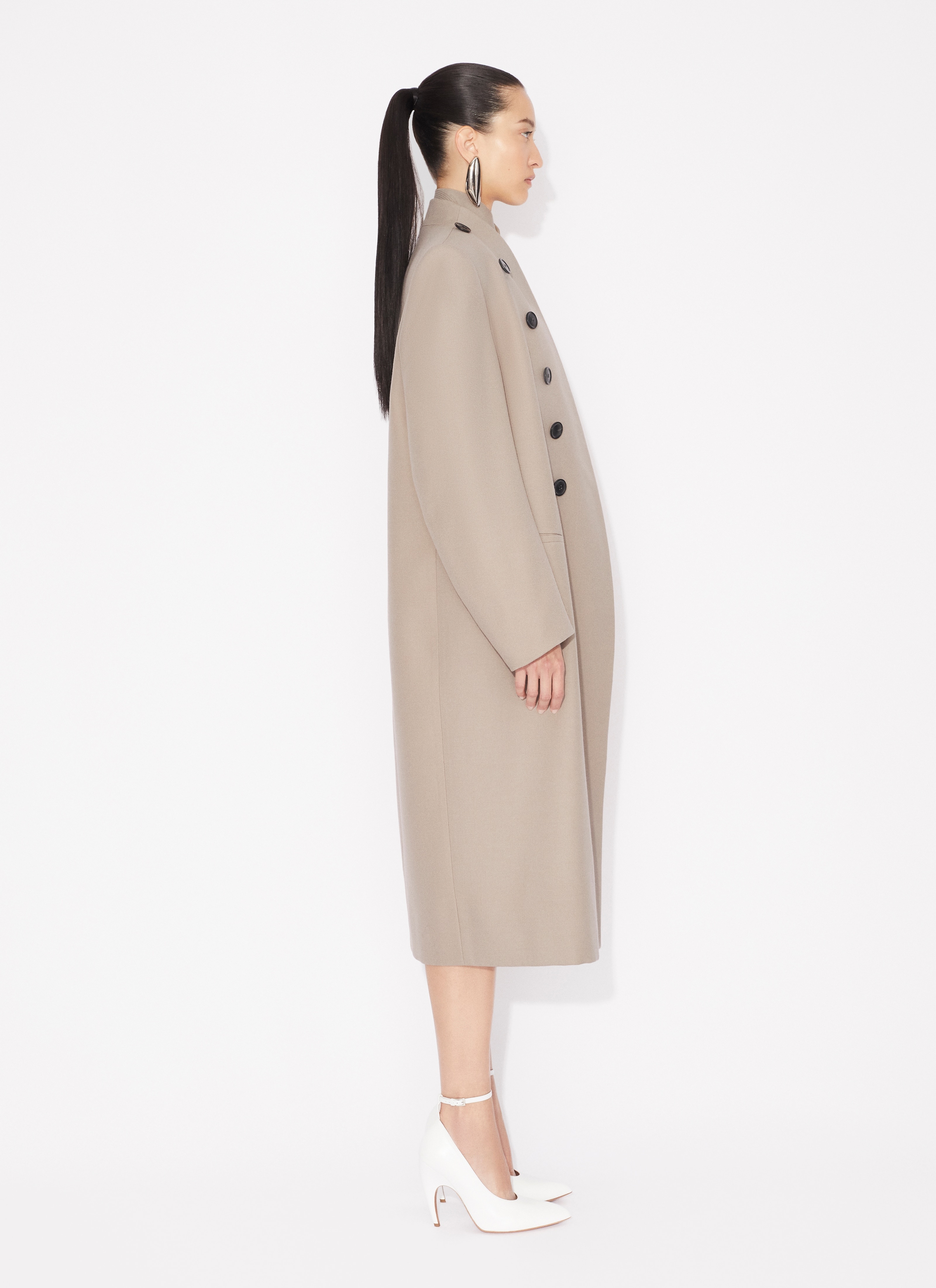 WOOL LARGE COAT - 5