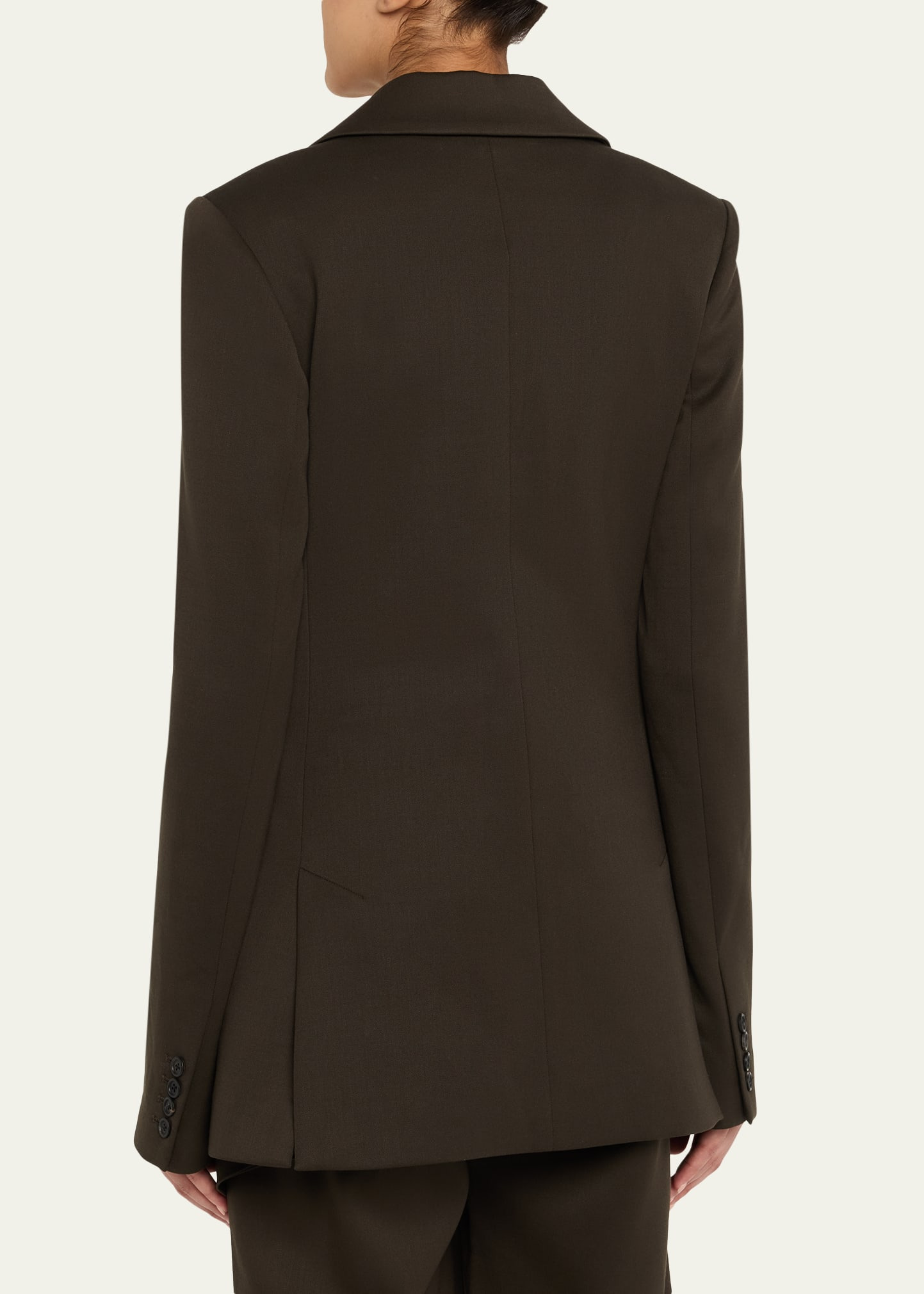 Slashed Single-Breasted Blazer Jacket - 3
