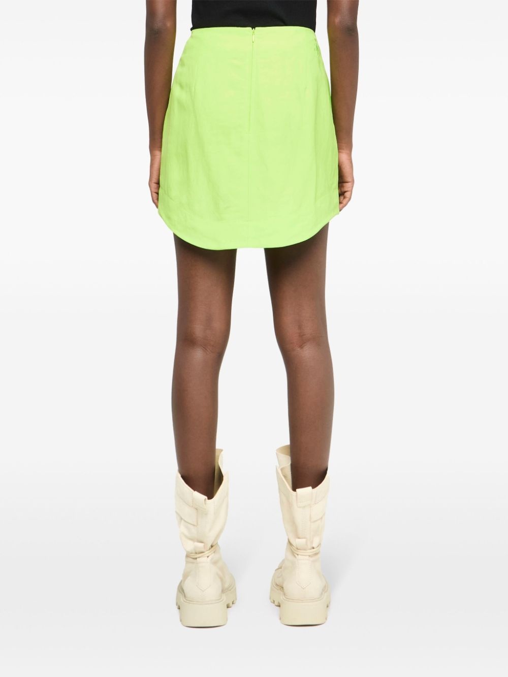 curved-hem mini skirt - 4