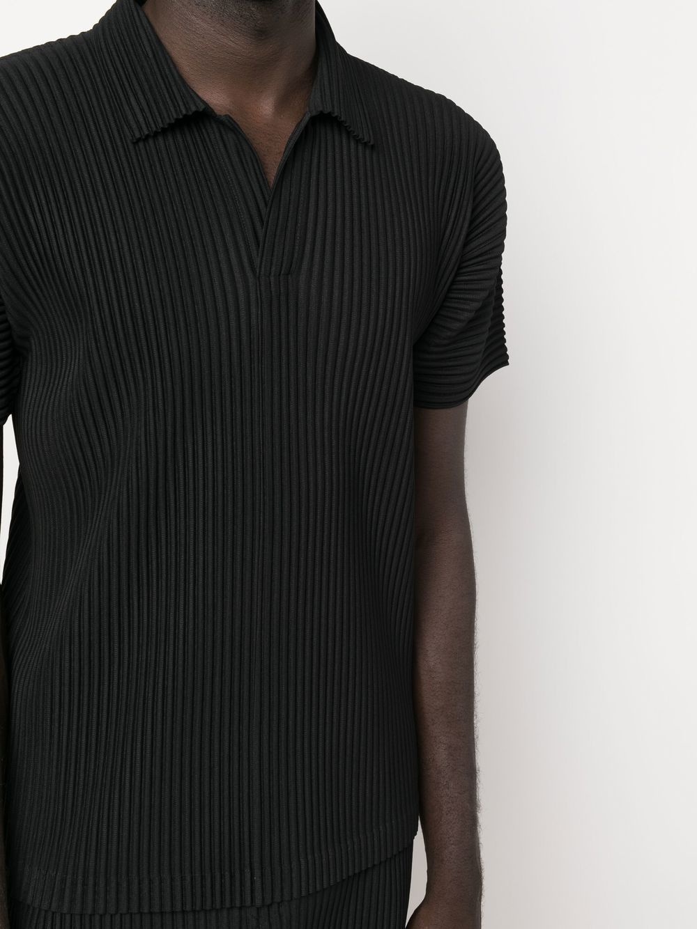 Basic plissé polo shirt - 5