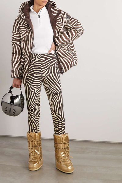 BOGNER Elaine zebra-print stretch stirrup ski pants outlook