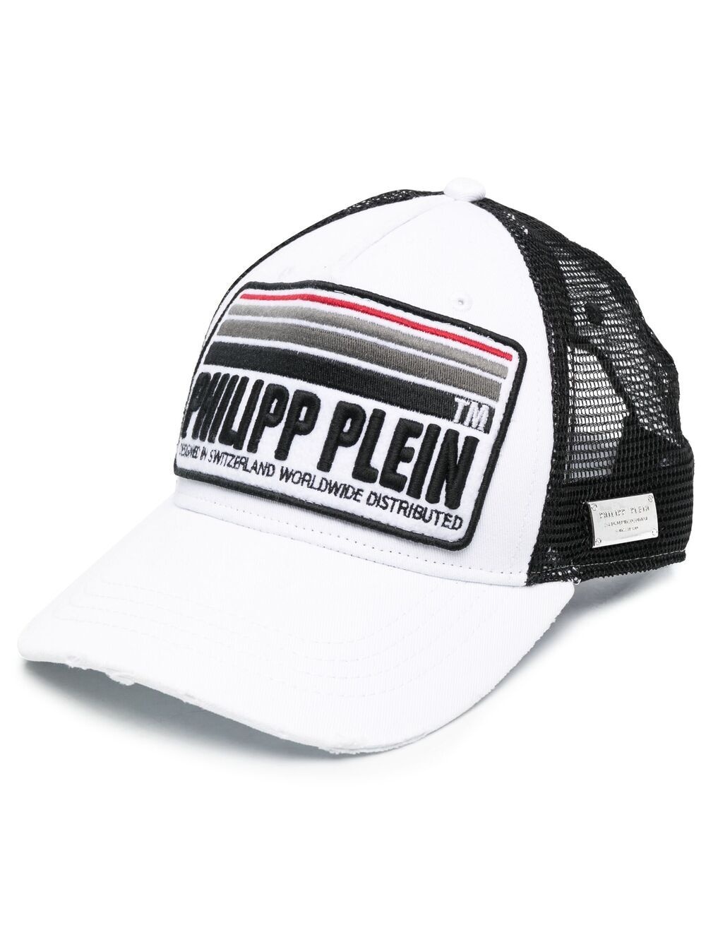 logo print panelled baseball cap - 1