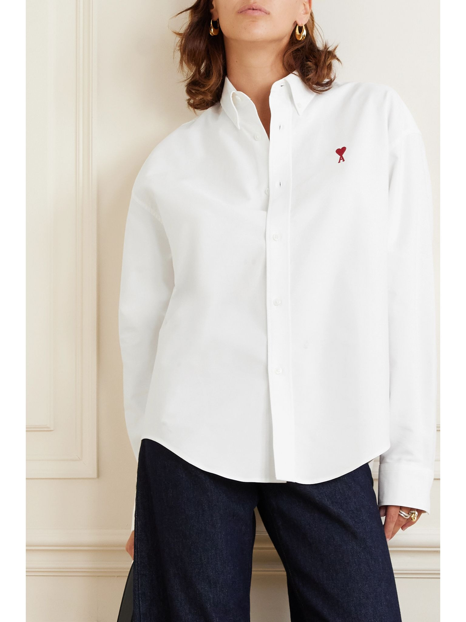 ADC embroidered cotton Oxford shirt White - 3