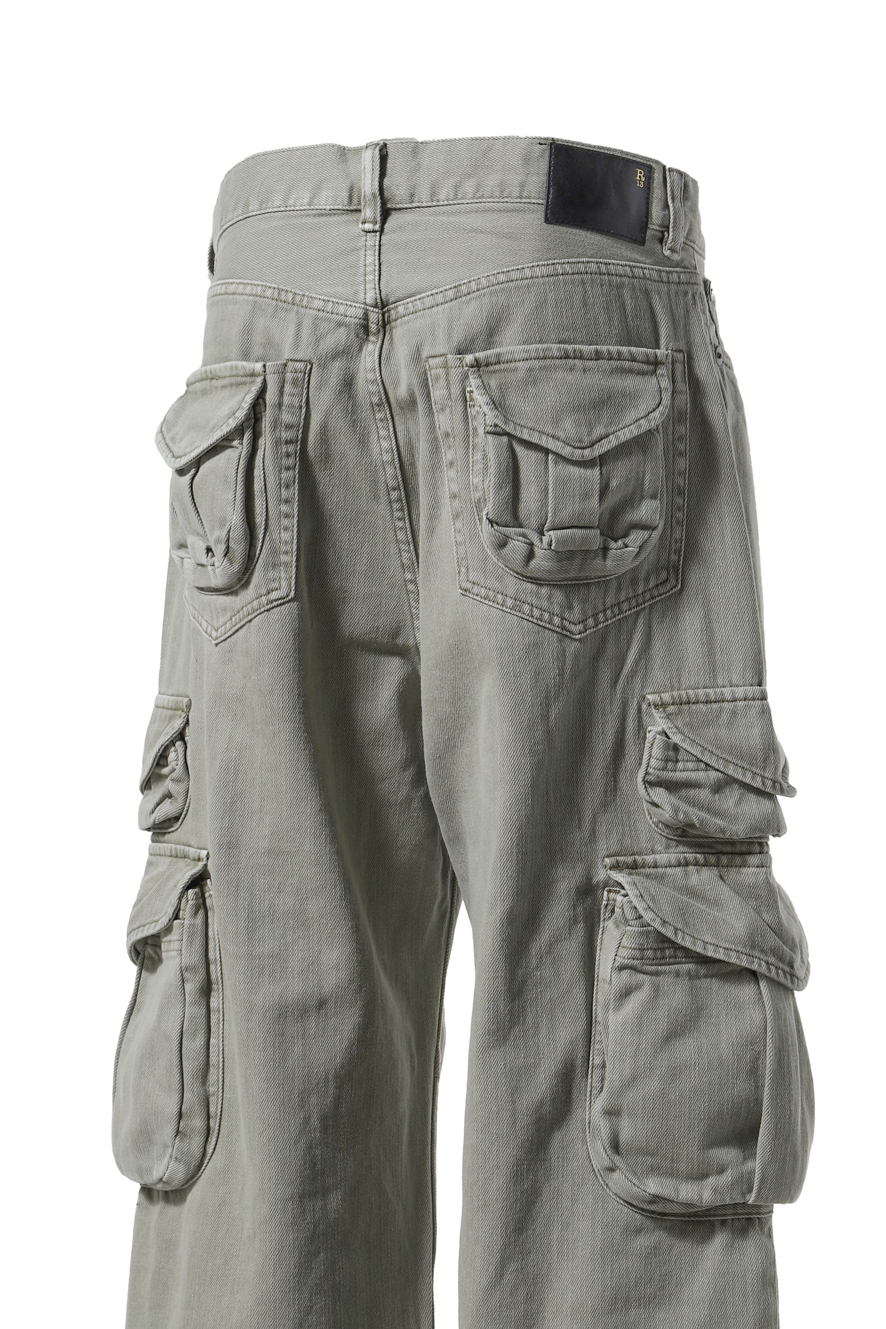 CROPPED MULTI POCKET CARGO / GRN - 5