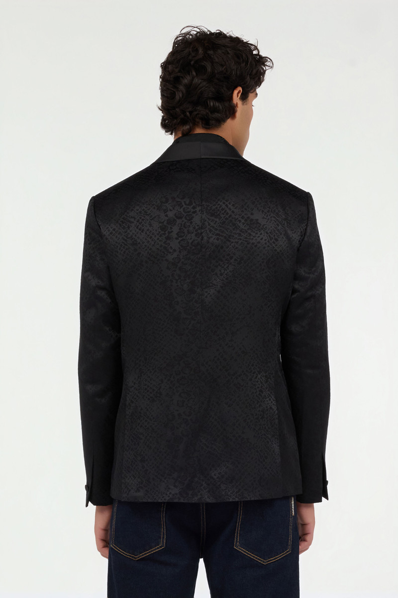 Black Jacket with Python Pattern 4