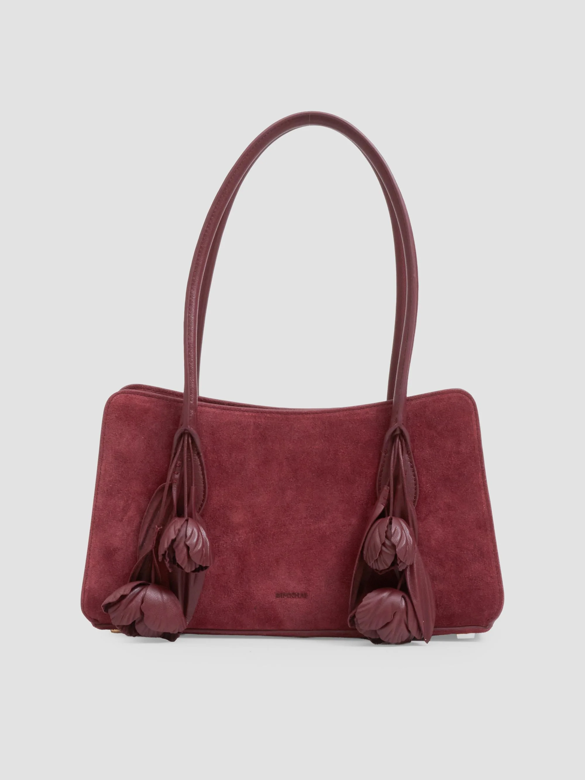 Women's Fleur Tasseled Suede Shoulder Bag - Fig - 1