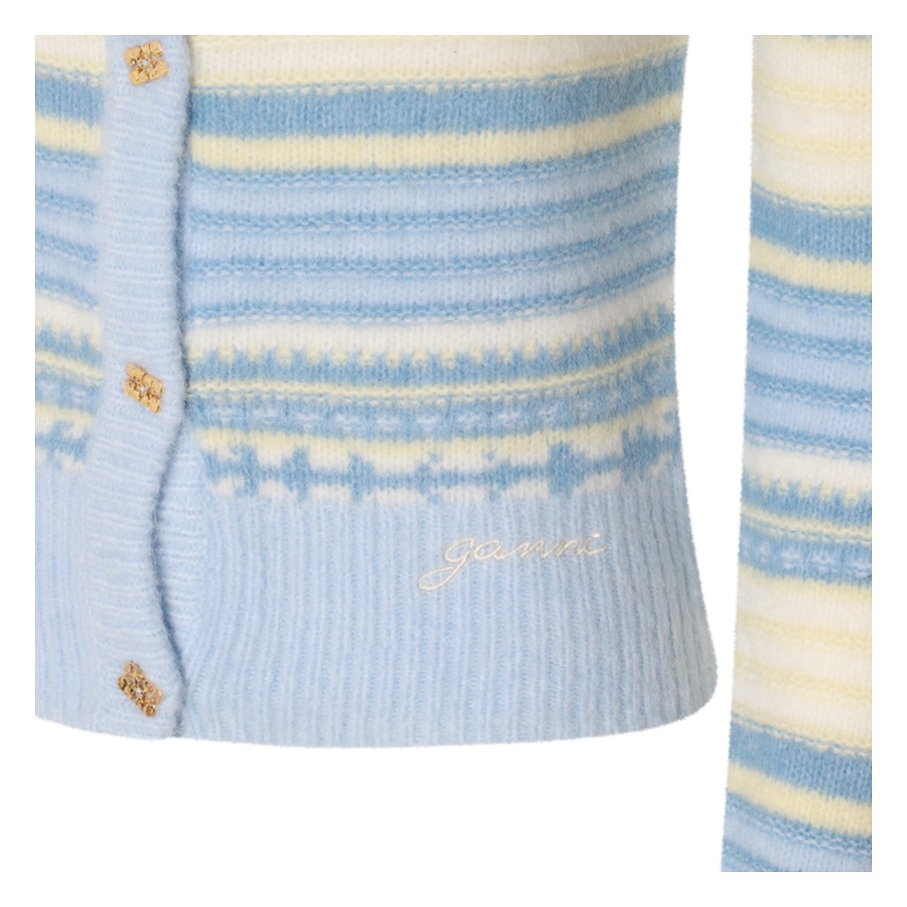 light blue wool knitwear - 3