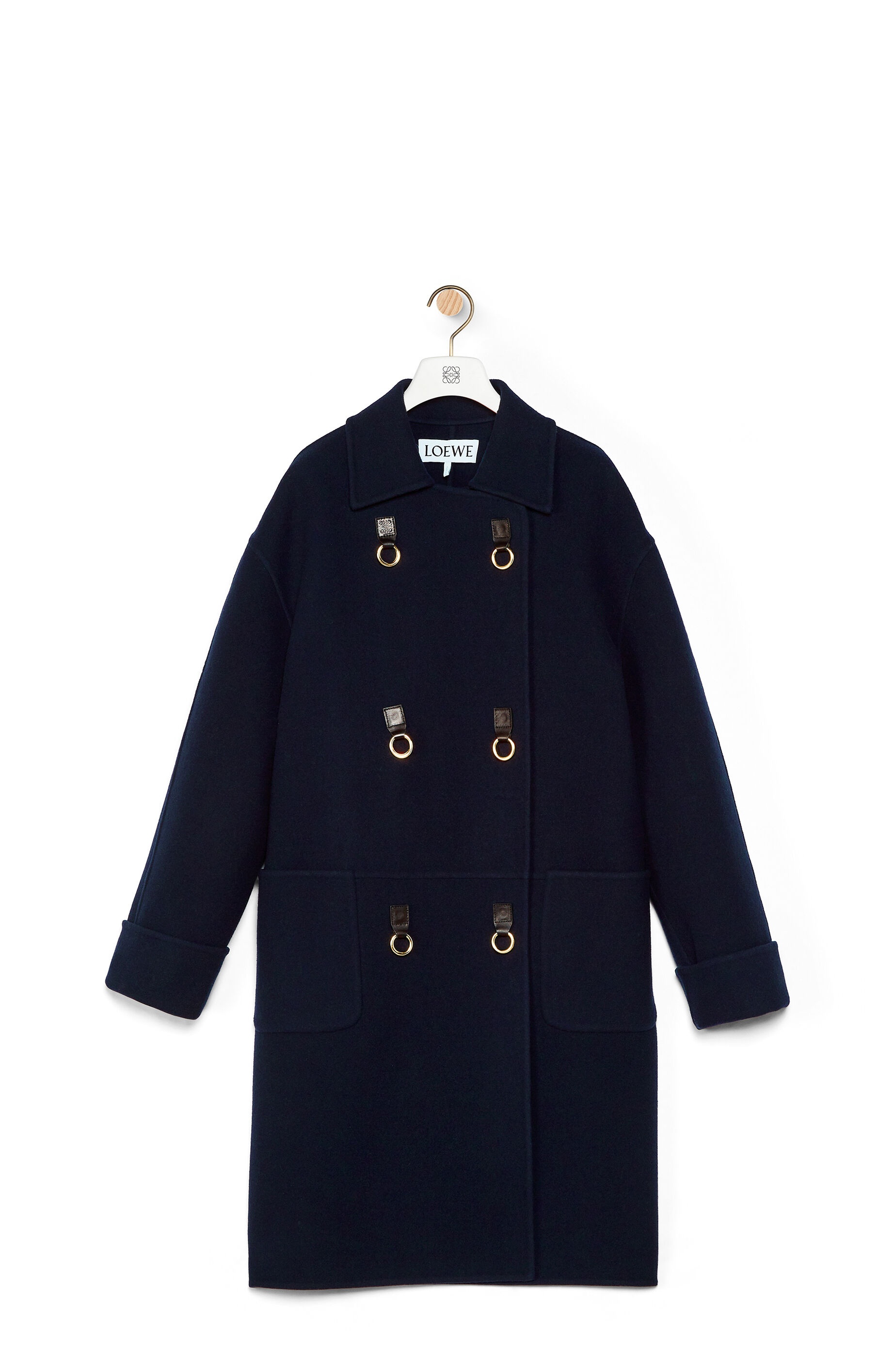 Oversize double breasted coat in wool and cashmere - 1