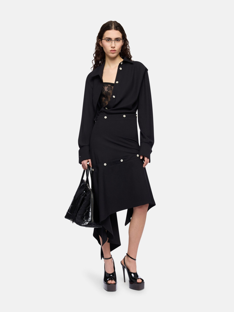 THE ATTICO BLACK MIDI DRESS outlook