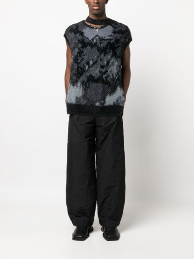 FENG CHEN WANG patterned jacquard sleeveless jumper outlook