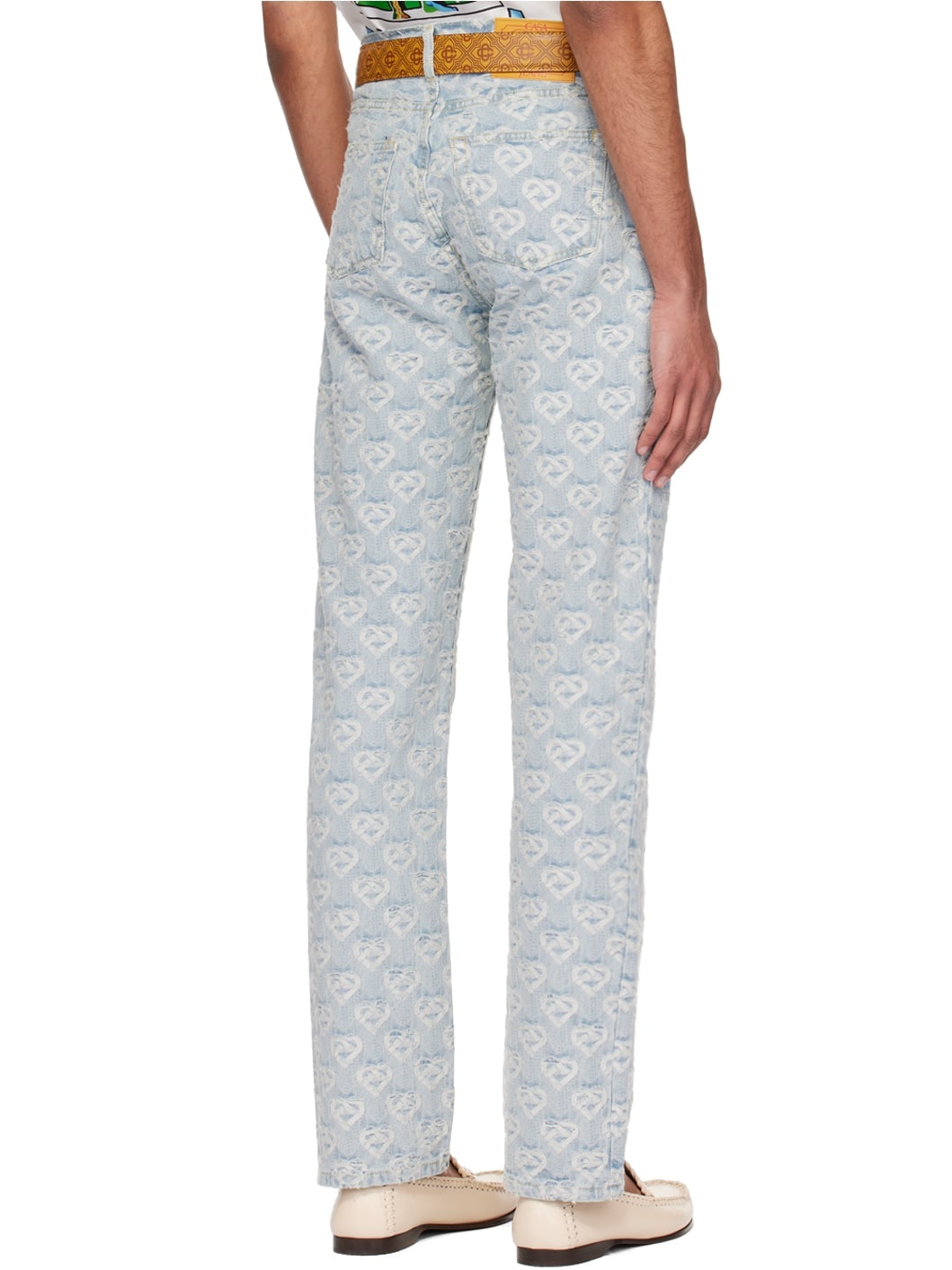 Blue Jacquard Jeans - 3