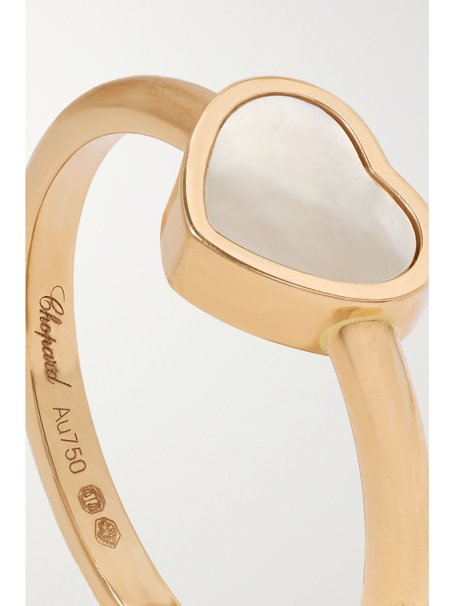 My Happy Hearts 18-karat rose gold mother-of-pearl ring Gold - 4