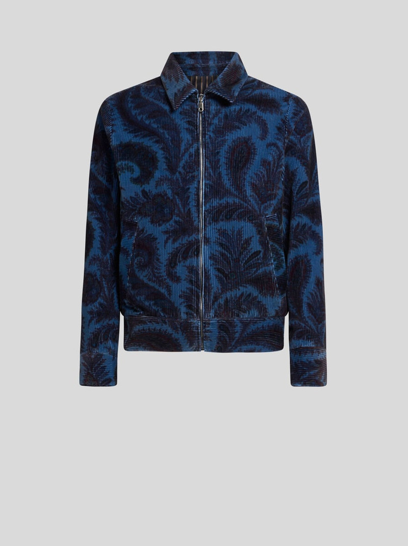 VELVET BOMBER JACKET WITH PRINT 1