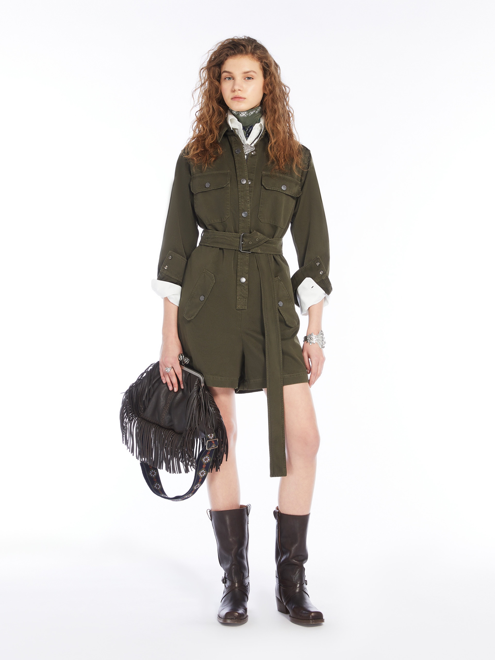 MANAGER Cotton gabardine cargo jumpsuit - 2