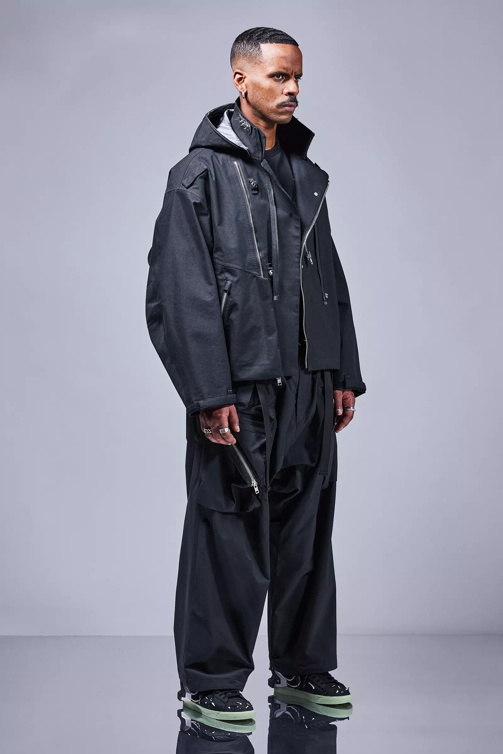 J68W-BQ 3L Rider Jacket Black - 3