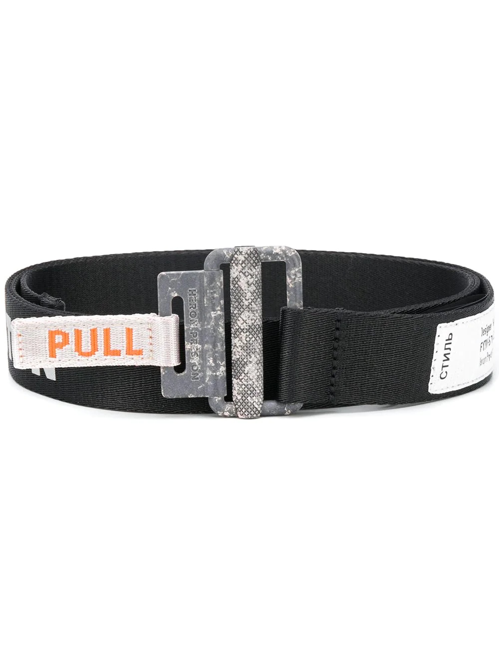 logo-print buckle belt - 1