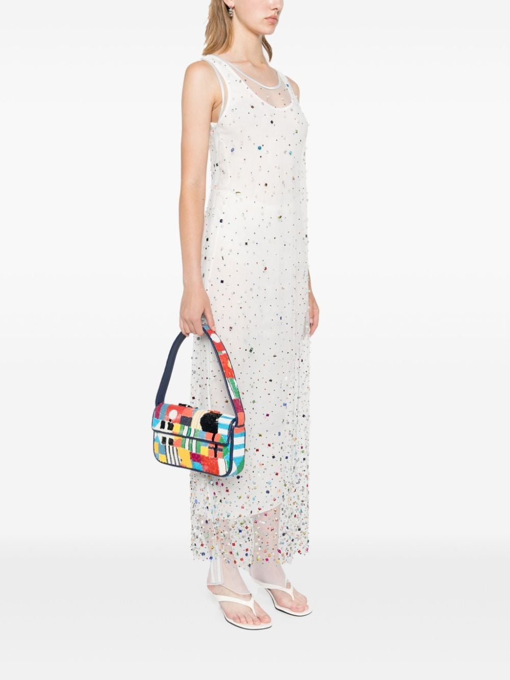 Tommy bead-embellished shoulder bag - 2