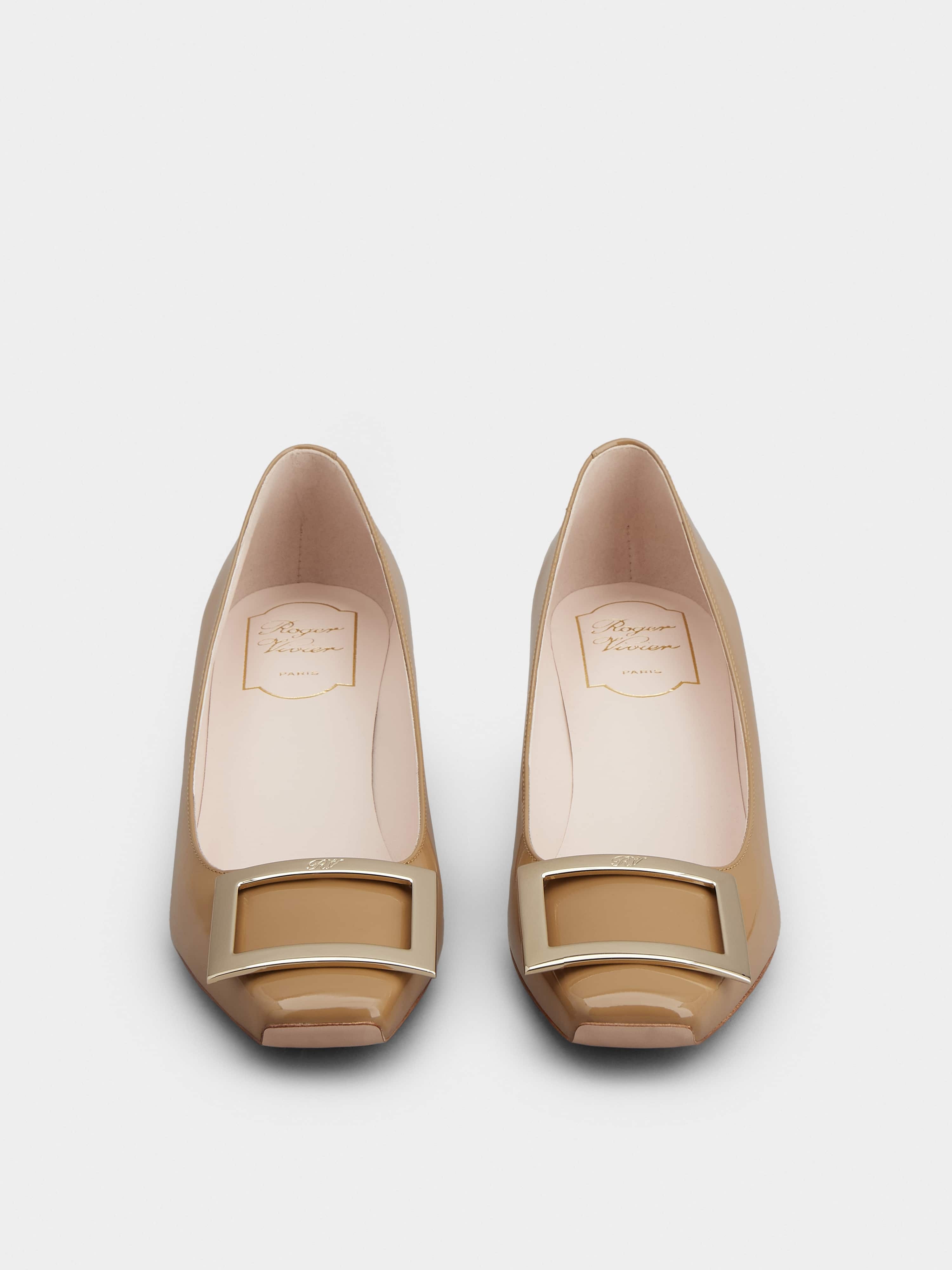 Trompette Metal Buckle Pumps in Patent Leather - 7