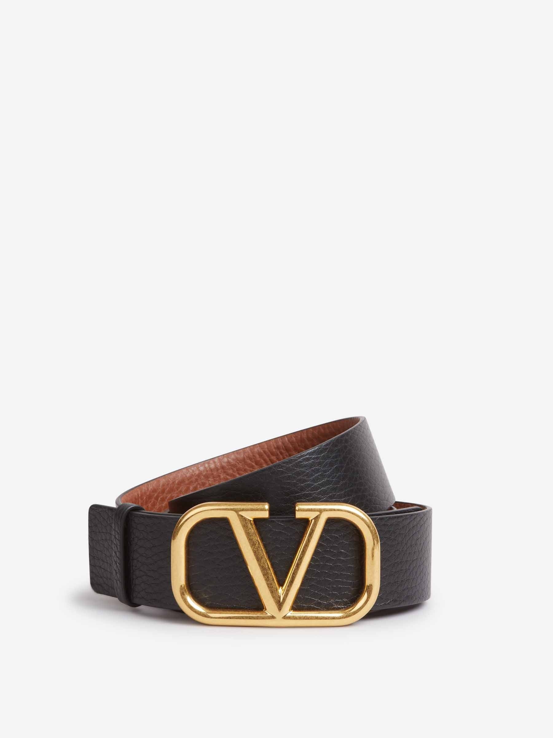 VLOGO LEATHER BELT - 2