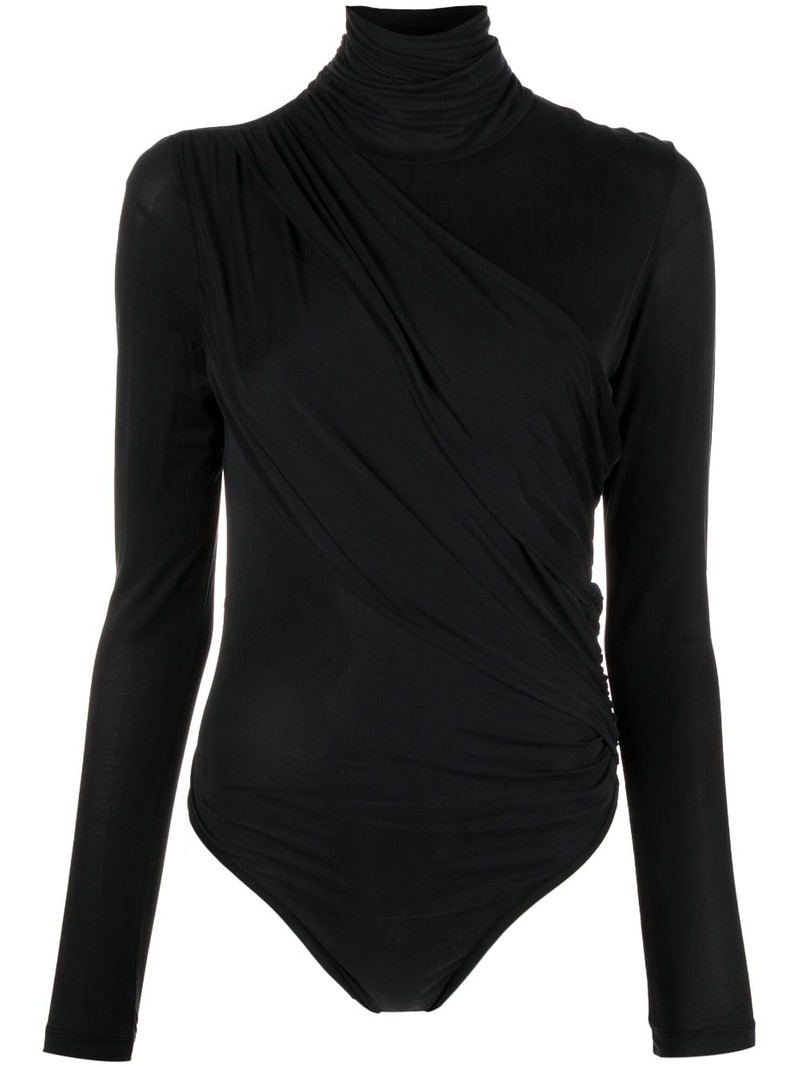 Patra drape-panel ruched bodysuit 1