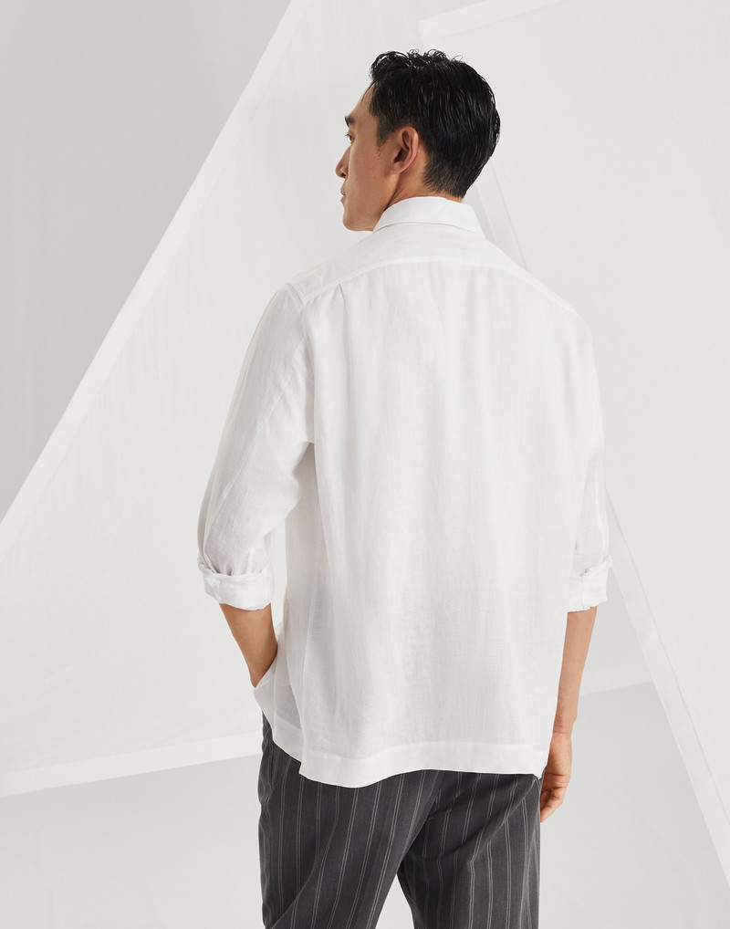 Brunello Cucinelli Linen easy fit guayabera outlook