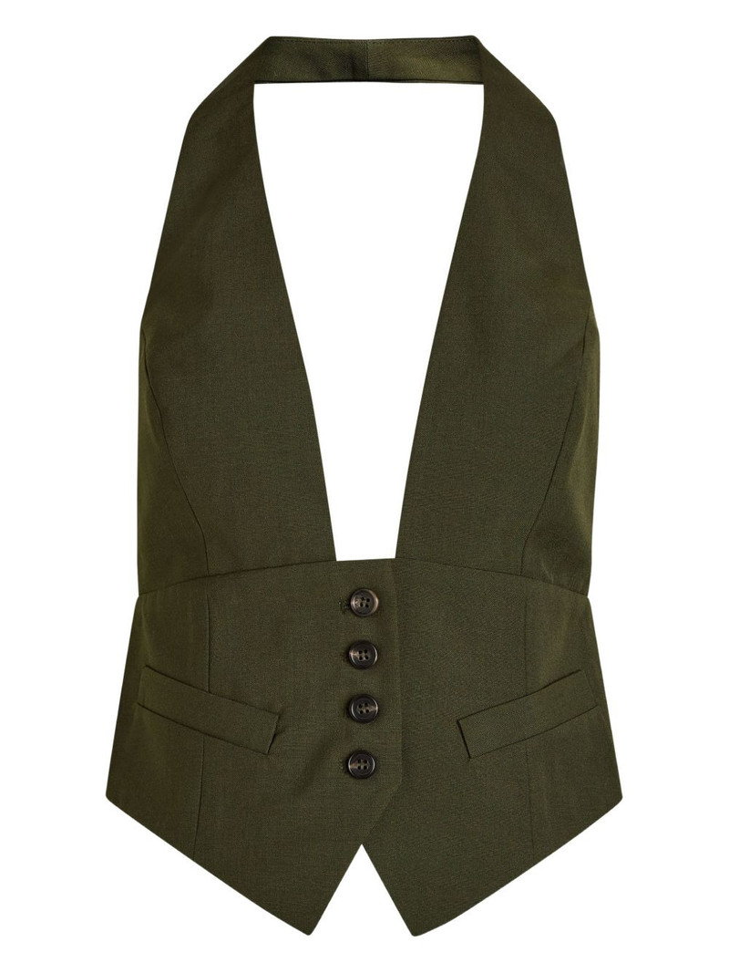 Alesis button halterneck vest 1
