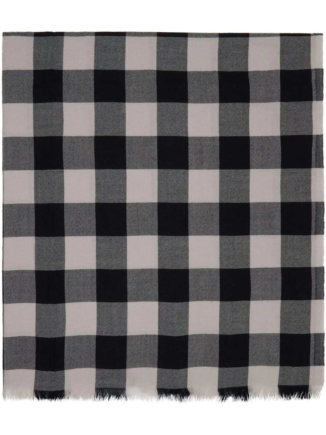 Black Concordians Jumbo Plaid Scarf - 1