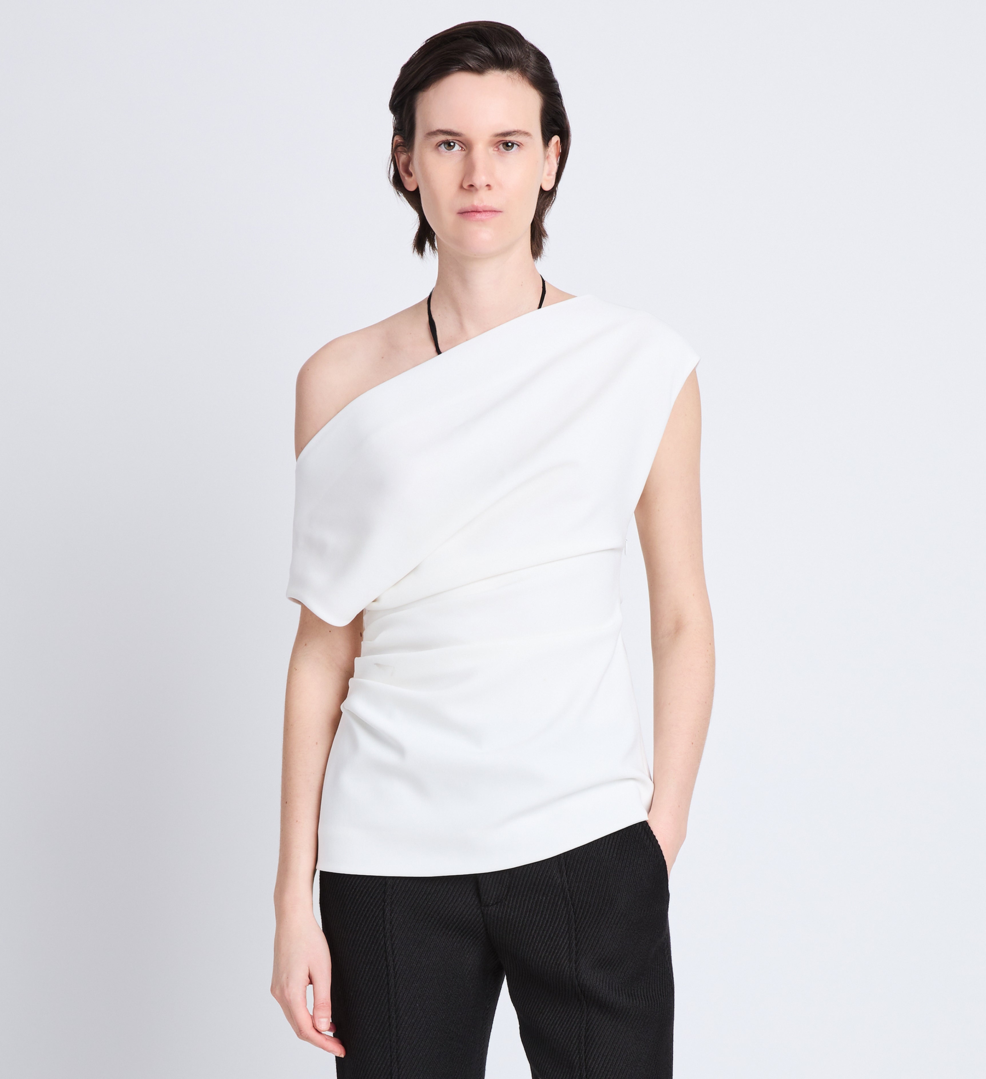 Francesa Off The Shoulder Top in Matte Viscose Crepe - 2