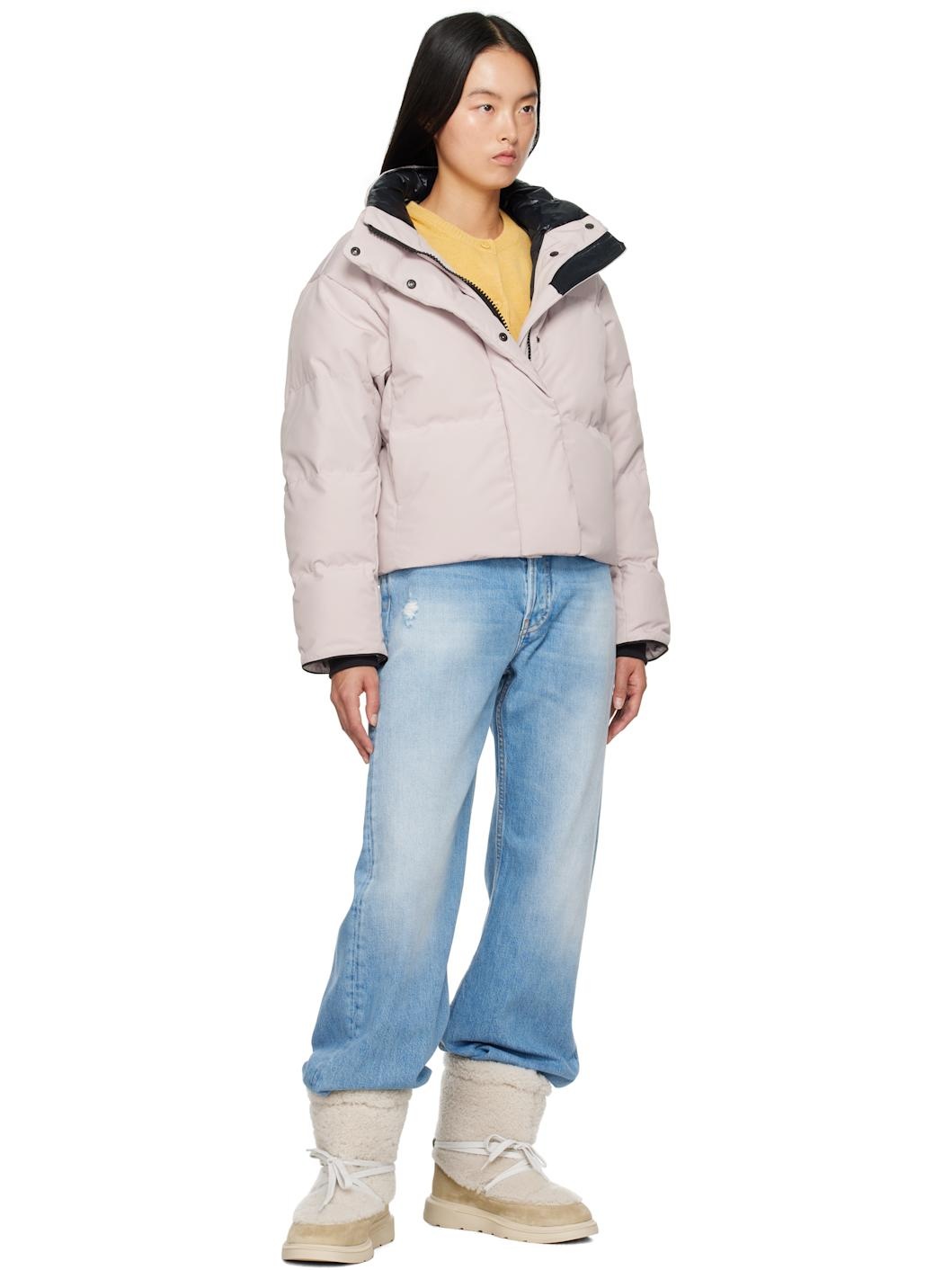 Pink 'Black Label' Grandview Cropped Down Jacket - 5