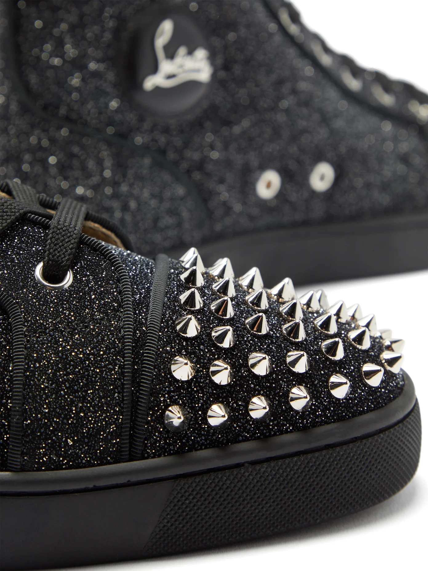 Lou Spikes glitter high-top trainers - 6