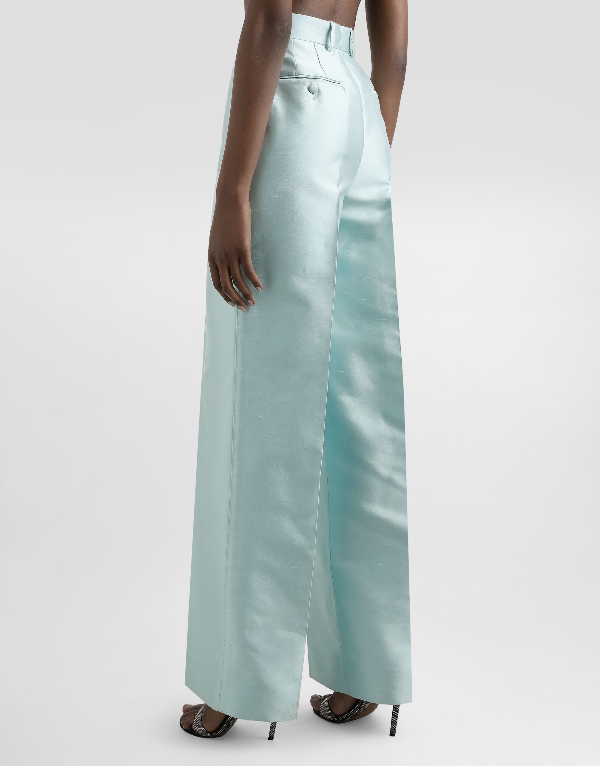 Shantung silk trousers - 5