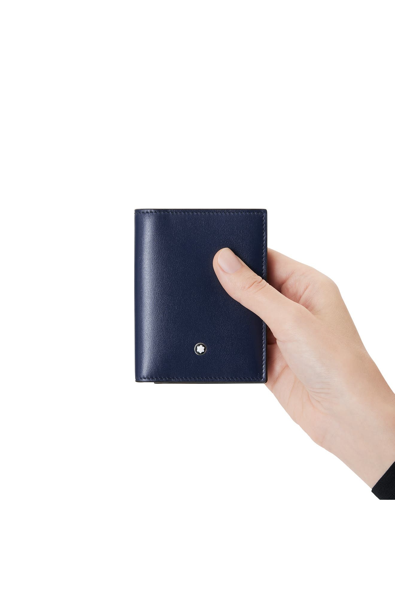 Montblanc Meisterstück Leather Card Case in Ink Blue at Nordstrom - 3