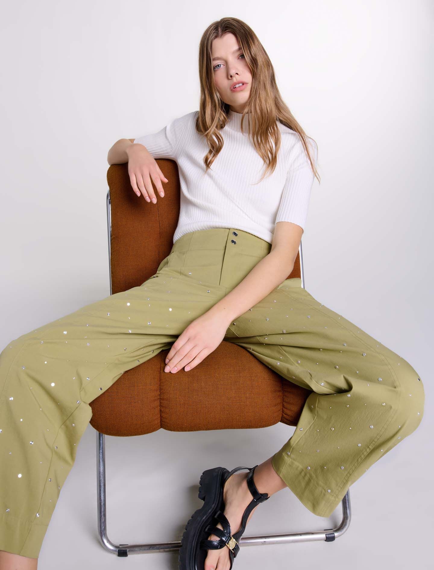 Cotton and silk ribbed top - 7