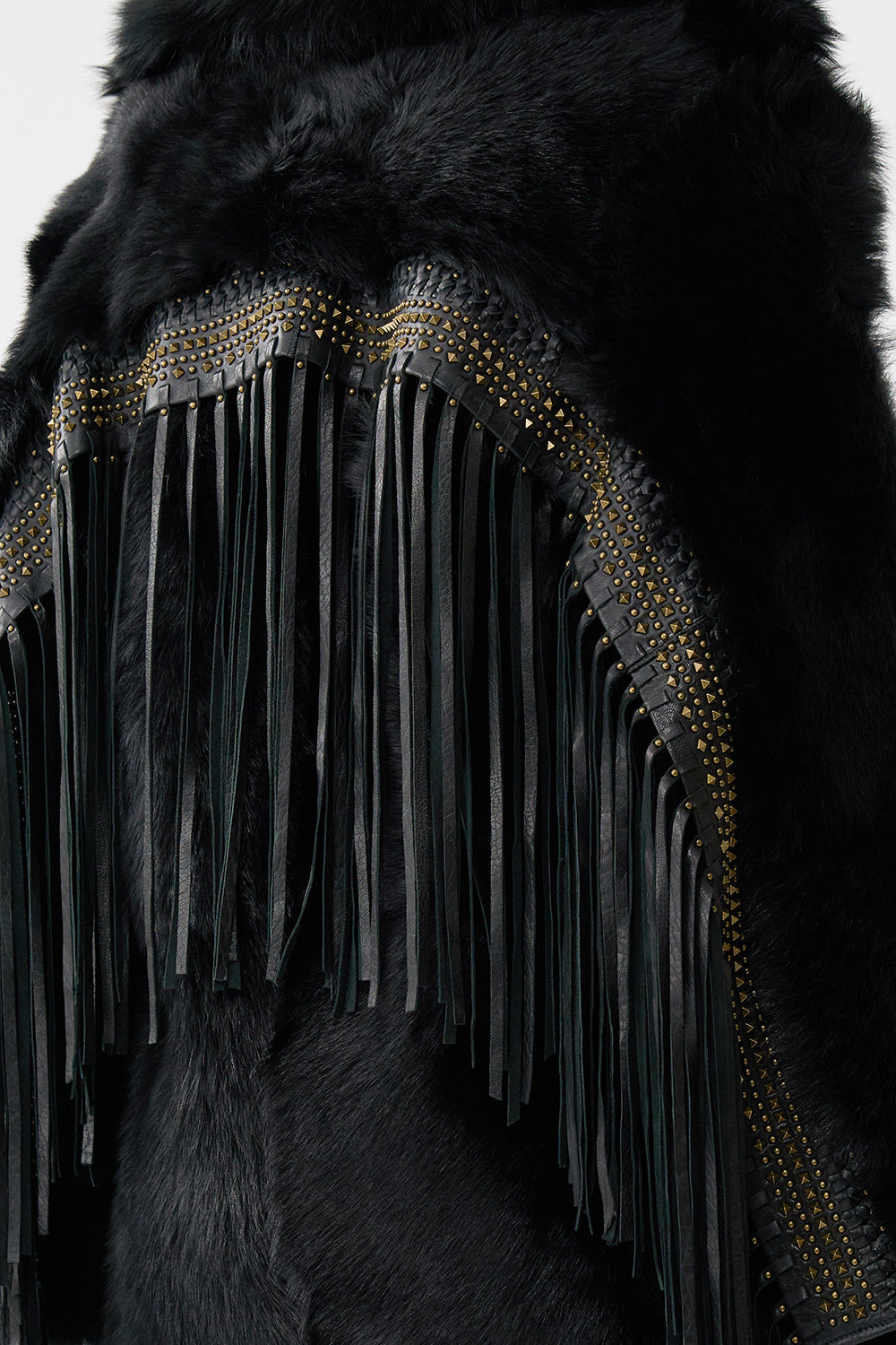 SHEARLING COAT WITH REMOVABLE FRINGING - 7