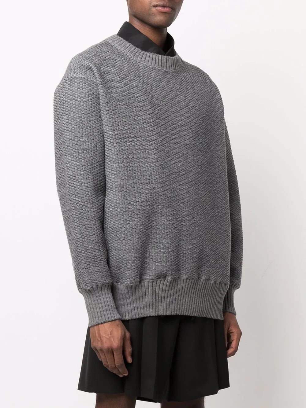 ribbed crew-neck jumper - 3