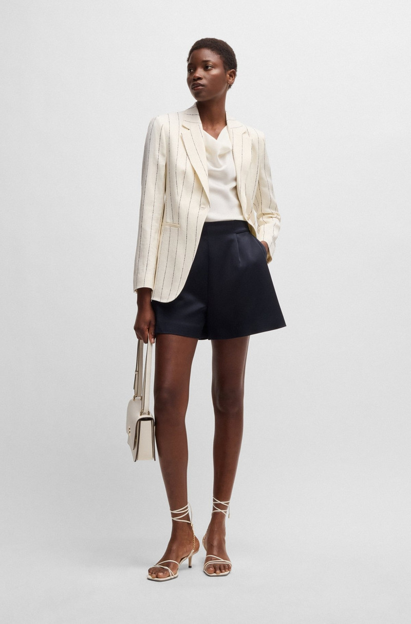 BOSS SLEEVELESS COWL-NECK BLOUSE IN STRETCH SILK outlook