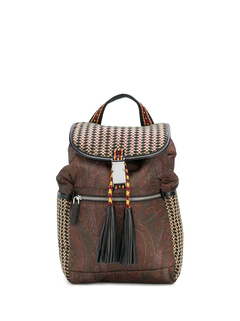 woven paisley backpack - 1