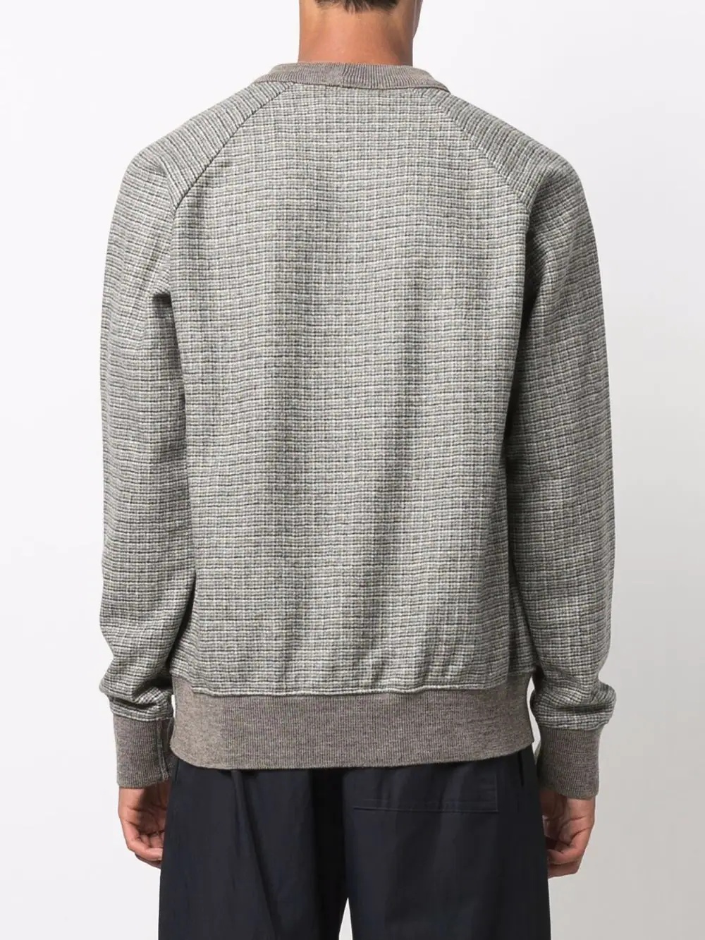 check-print wool jumper - 4