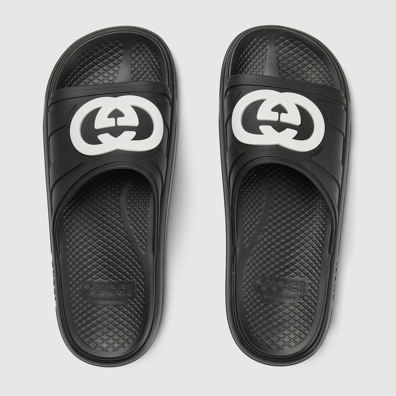 GUCCI Men's Interlocking G slide sandal outlook
