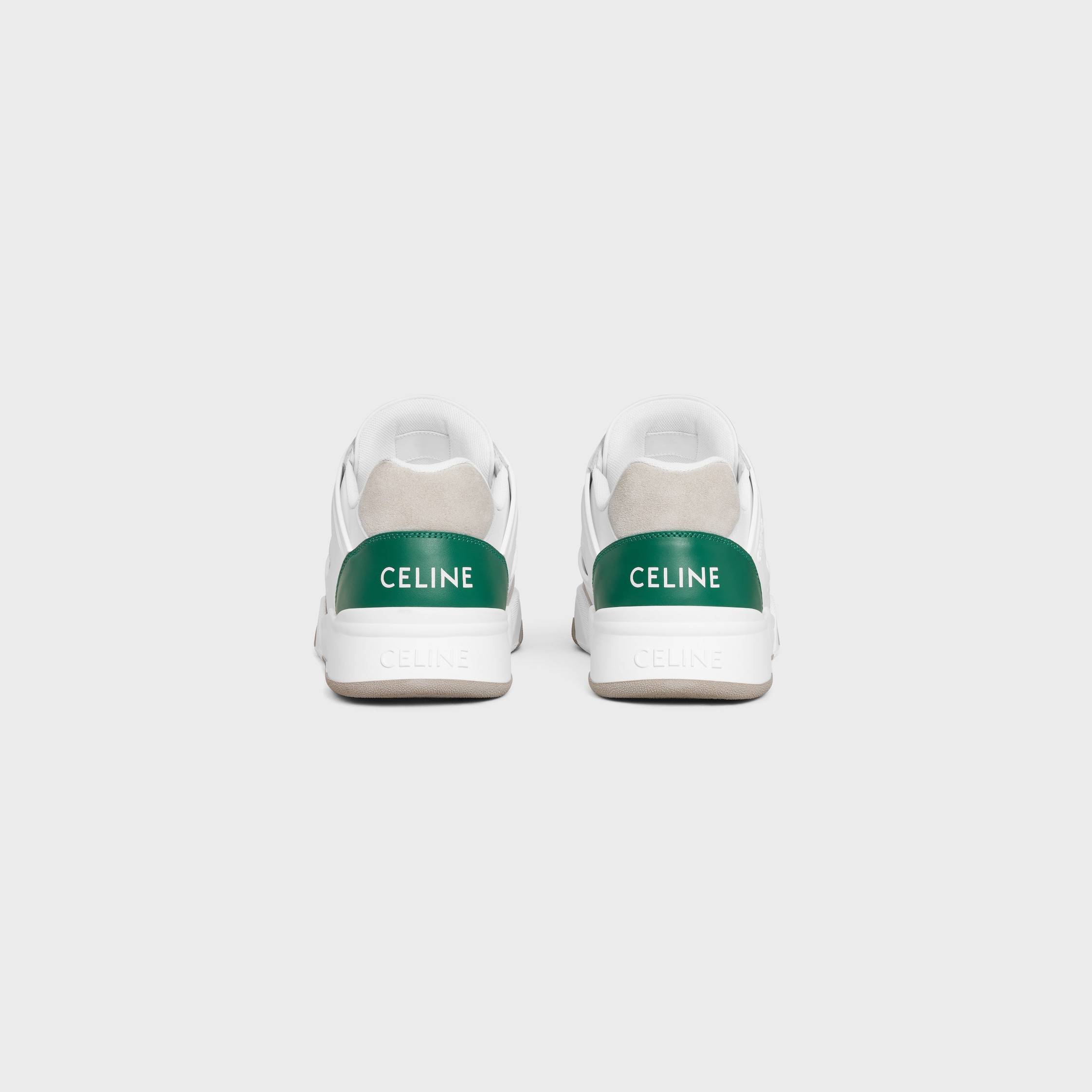 CELINE TRAINER CT-07 LOW LACE-UP SNEAKER in CALFSKIN AND SUEDE CALFSKIN - 3