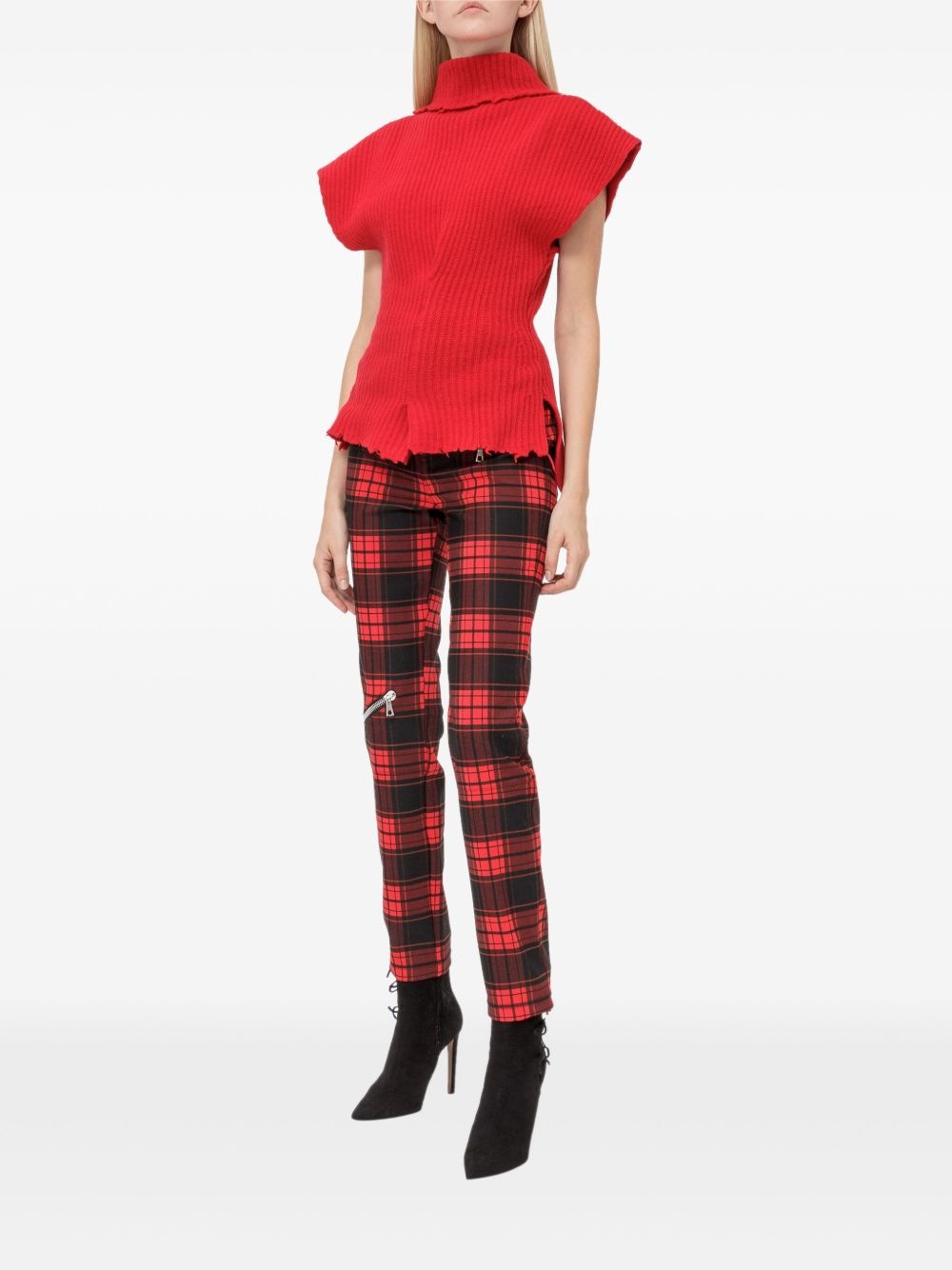 checked skinny trousers - 2