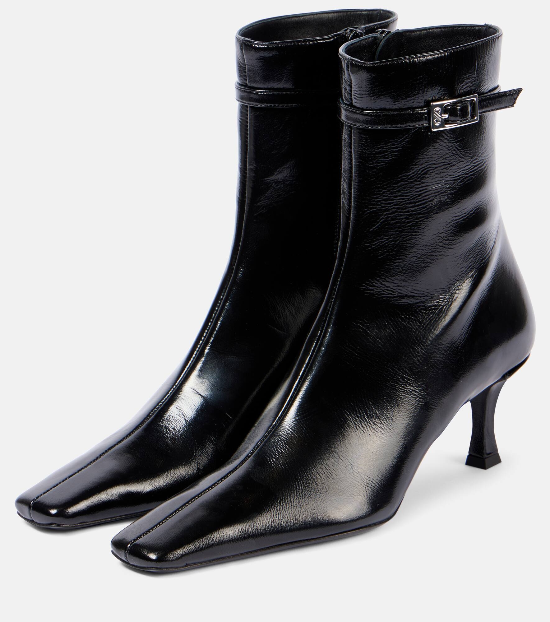 60 leather ankle boots - 5