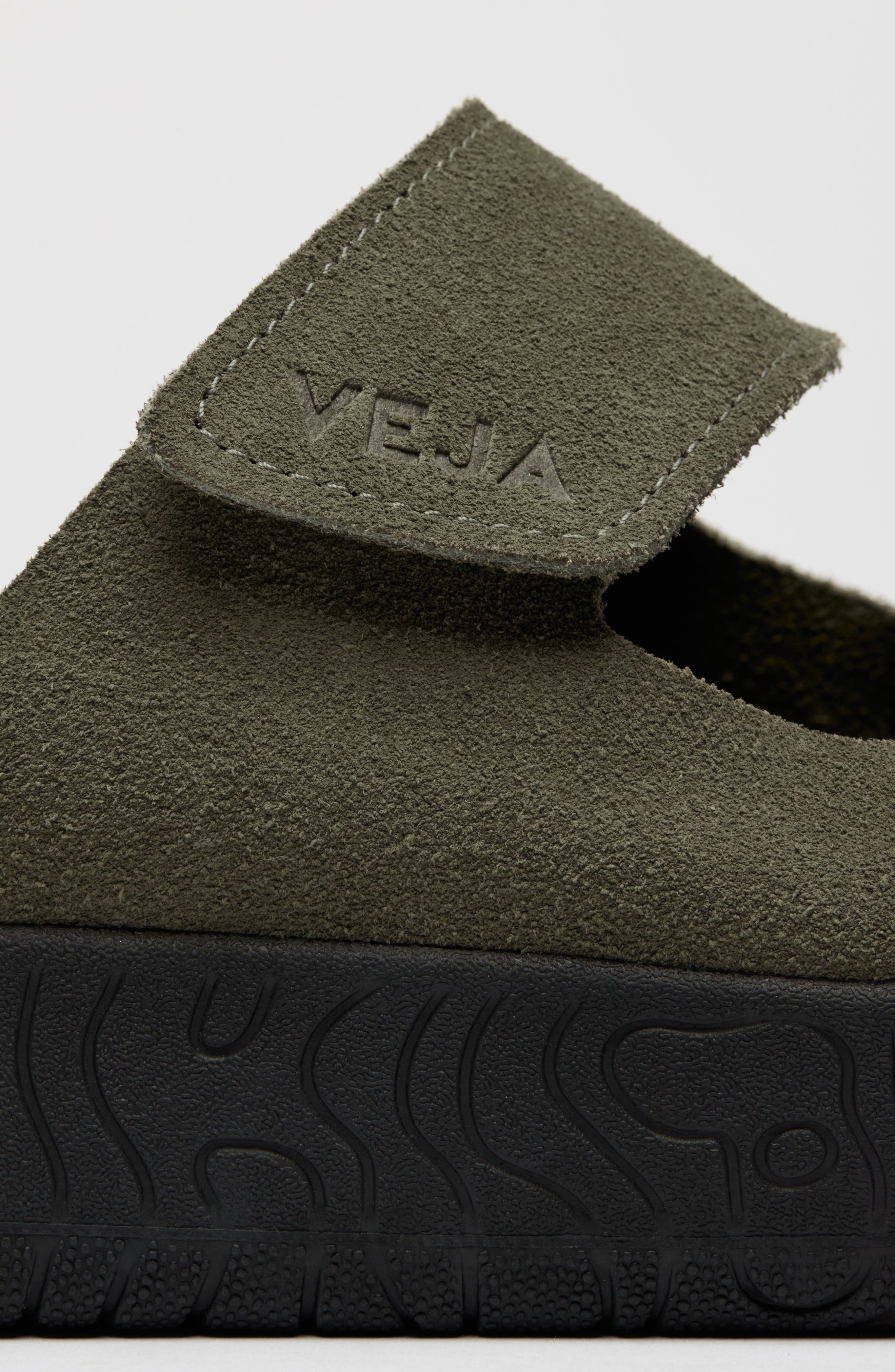 Veja Etna Suede Slide Sandal in Kaki Black at Nordstrom - 7